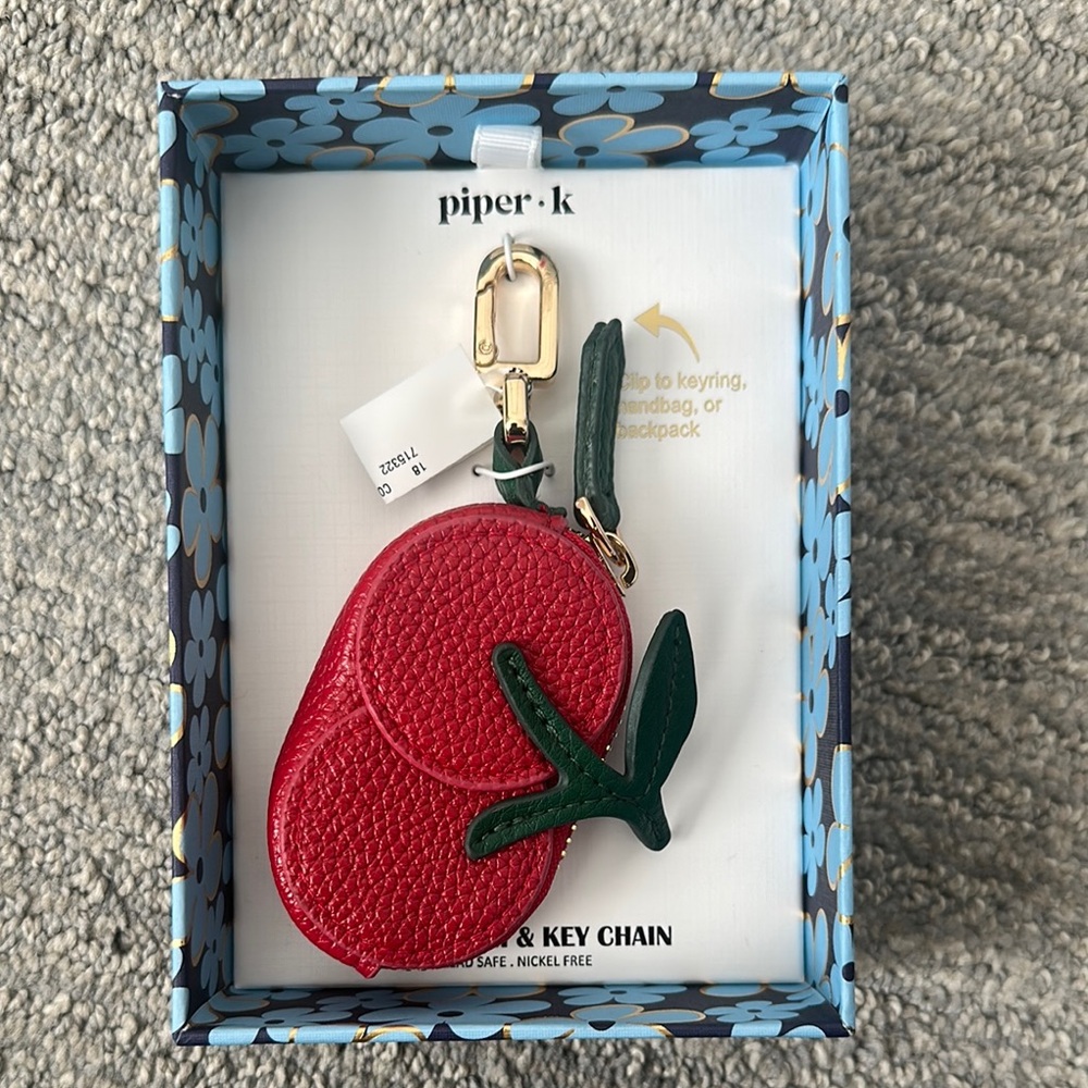Piper K Cherry Keychain Bag Charm